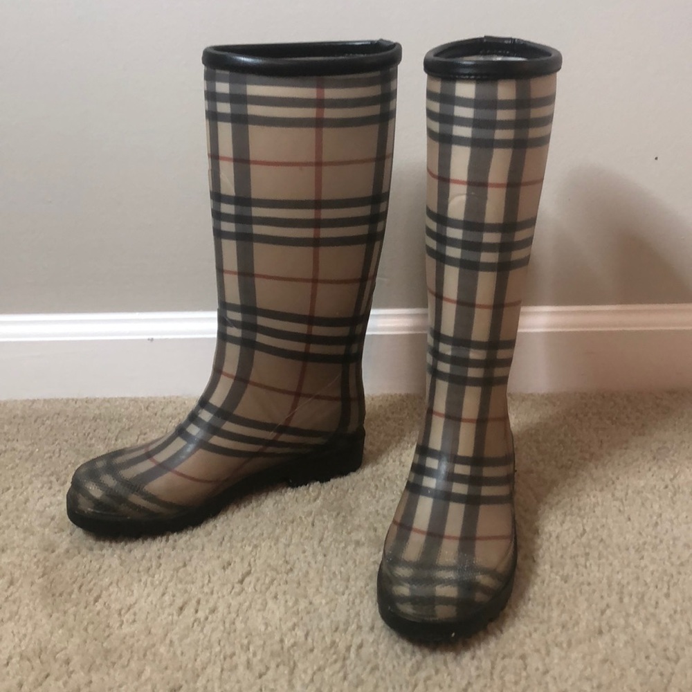 Burberry rain boots